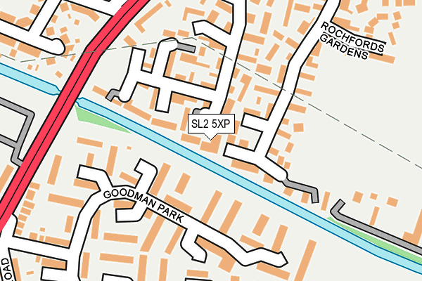 SL2 5XP map - OS OpenMap – Local (Ordnance Survey)