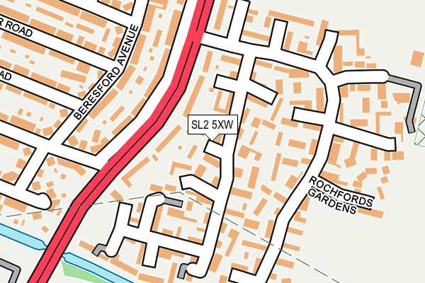 SL2 5XW map - OS OpenMap – Local (Ordnance Survey)