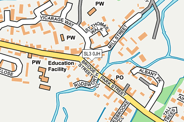 SL3 0JH map - OS OpenMap – Local (Ordnance Survey)