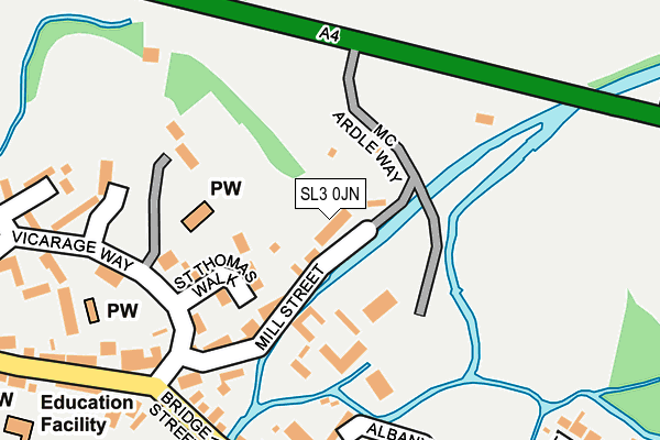 SL3 0JN map - OS OpenMap – Local (Ordnance Survey)