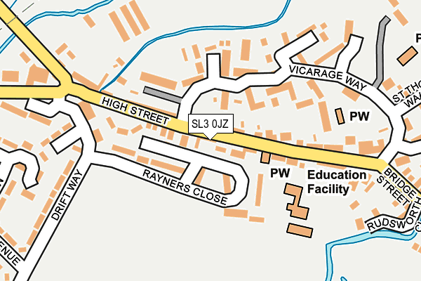 SL3 0JZ map - OS OpenMap – Local (Ordnance Survey)