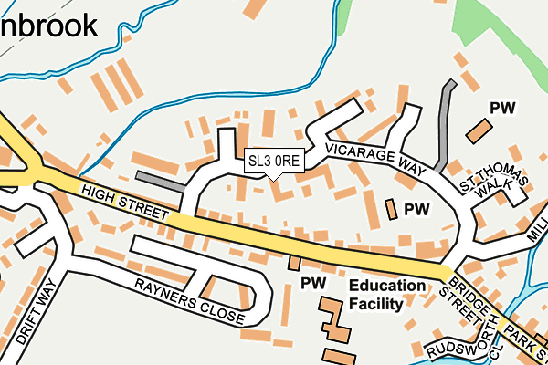 SL3 0RE map - OS OpenMap – Local (Ordnance Survey)