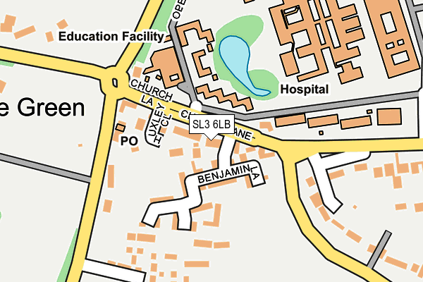 SL3 6LB map - OS OpenMap – Local (Ordnance Survey)