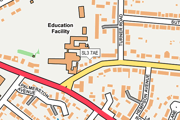 SL3 7AE map - OS OpenMap – Local (Ordnance Survey)