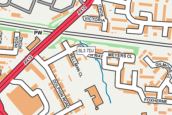 SL3 7DJ map - OS OpenMap – Local (Ordnance Survey)
