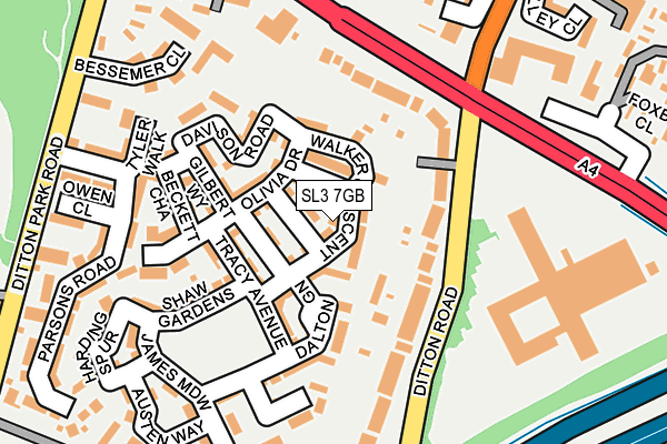 SL3 7GB map - OS OpenMap – Local (Ordnance Survey)