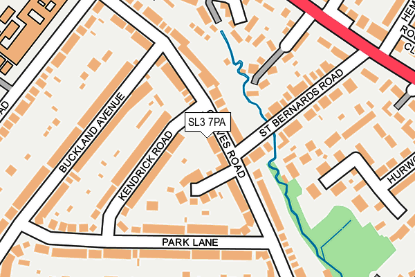 SL3 7PA map - OS OpenMap – Local (Ordnance Survey)