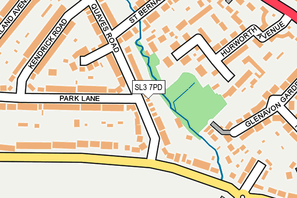 SL3 7PD map - OS OpenMap – Local (Ordnance Survey)