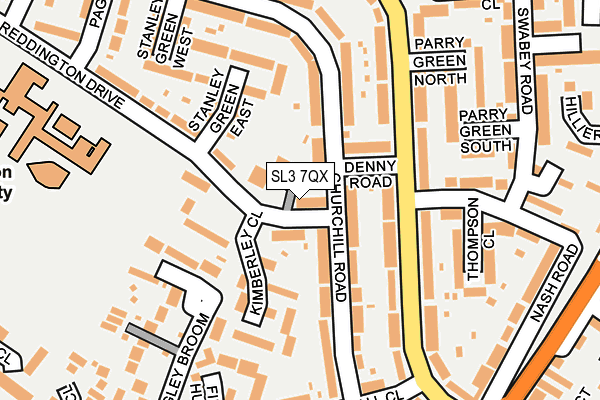 SL3 7QX map - OS OpenMap – Local (Ordnance Survey)