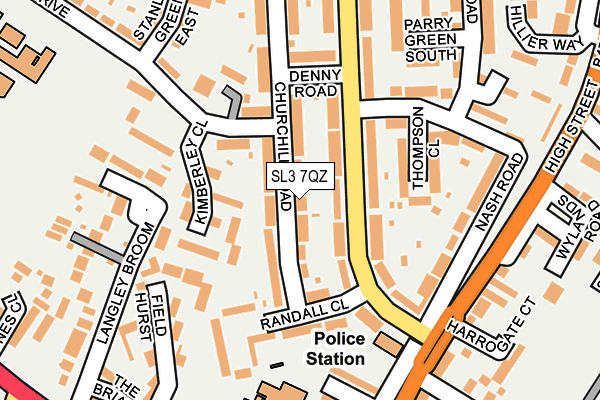 SL3 7QZ map - OS OpenMap – Local (Ordnance Survey)