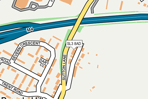 SL3 8AD map - OS OpenMap – Local (Ordnance Survey)