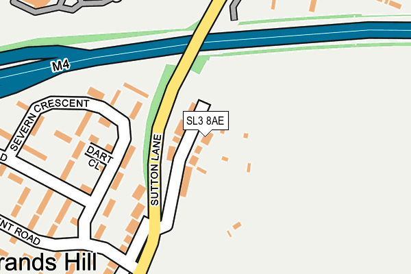 SL3 8AE map - OS OpenMap – Local (Ordnance Survey)