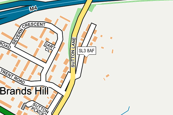 SL3 8AF map - OS OpenMap – Local (Ordnance Survey)