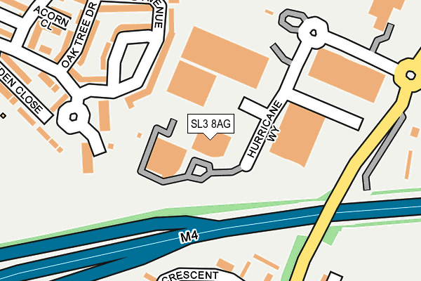 SL3 8AG map - OS OpenMap – Local (Ordnance Survey)