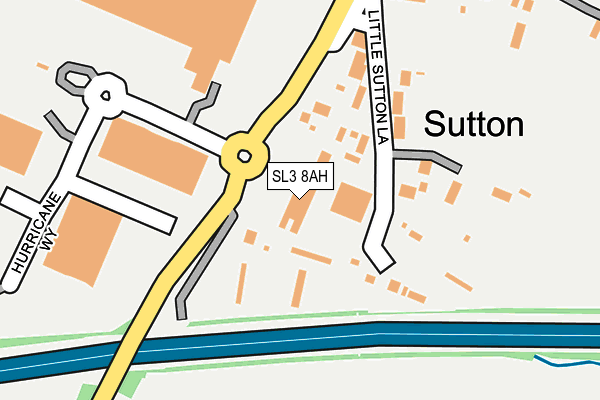 SL3 8AH map - OS OpenMap – Local (Ordnance Survey)