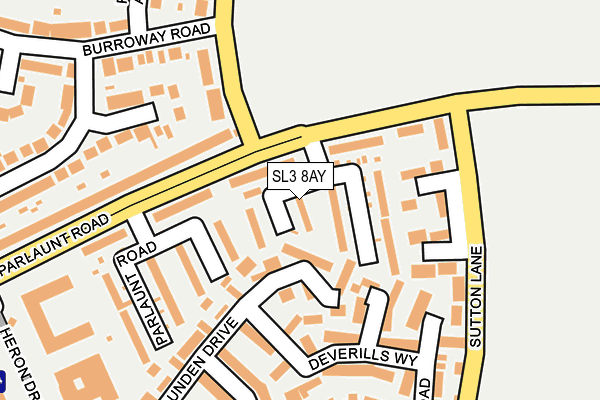 SL3 8AY map - OS OpenMap – Local (Ordnance Survey)