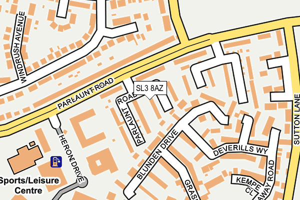 SL3 8AZ map - OS OpenMap – Local (Ordnance Survey)