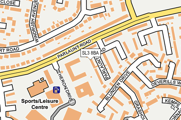 SL3 8BA map - OS OpenMap – Local (Ordnance Survey)