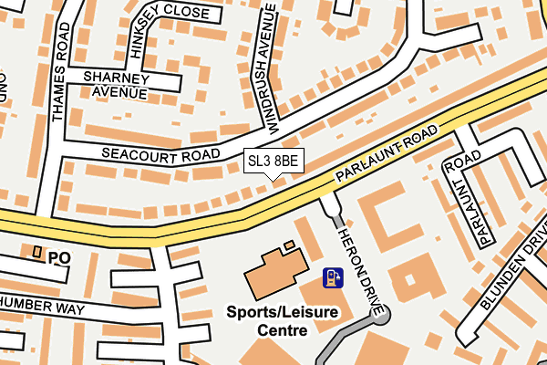 SL3 8BE map - OS OpenMap – Local (Ordnance Survey)