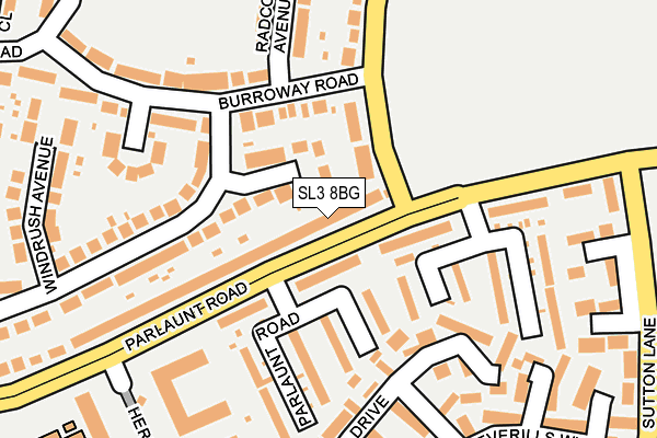 SL3 8BG map - OS OpenMap – Local (Ordnance Survey)