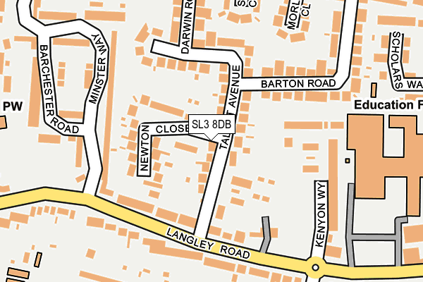 SL3 8DB map - OS OpenMap – Local (Ordnance Survey)