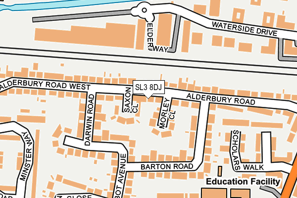 SL3 8DJ map - OS OpenMap – Local (Ordnance Survey)