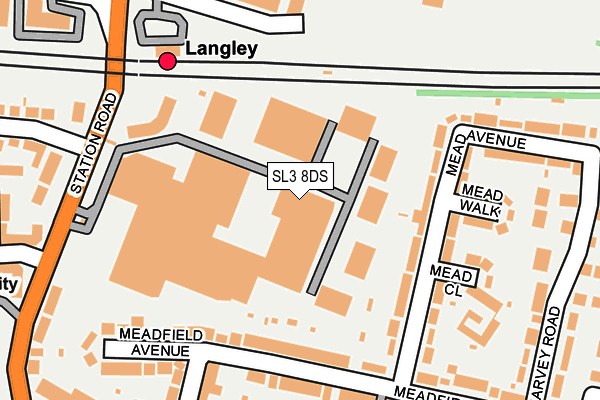 SL3 8DS map - OS OpenMap – Local (Ordnance Survey)