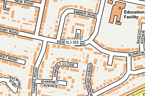 SL3 8EE map - OS OpenMap – Local (Ordnance Survey)