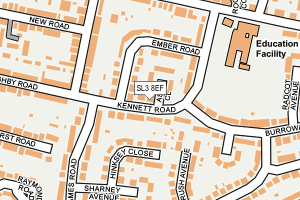 SL3 8EF map - OS OpenMap – Local (Ordnance Survey)