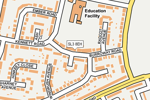SL3 8EH map - OS OpenMap – Local (Ordnance Survey)