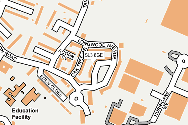 SL3 8GE map - OS OpenMap – Local (Ordnance Survey)