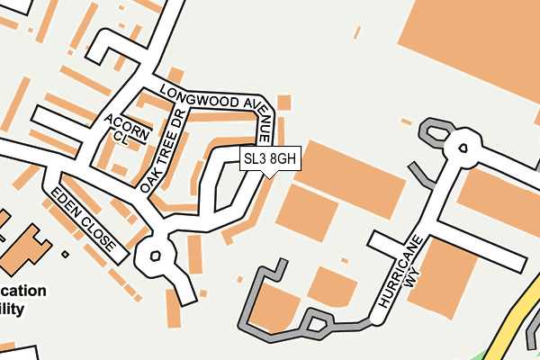 SL3 8GH map - OS OpenMap – Local (Ordnance Survey)
