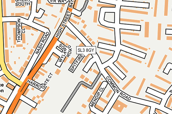 SL3 8GY map - OS OpenMap – Local (Ordnance Survey)
