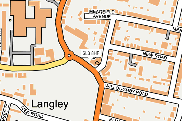 SL3 8HF map - OS OpenMap – Local (Ordnance Survey)
