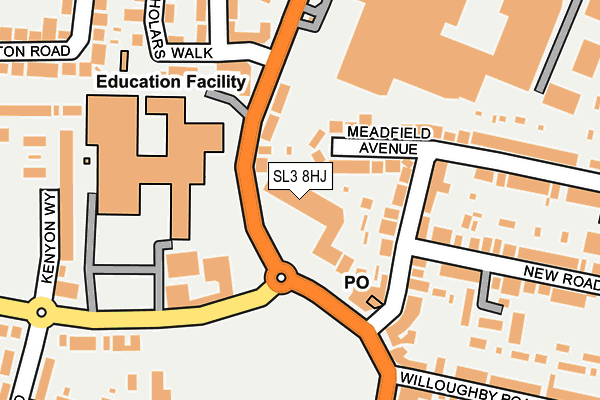 SL3 8HJ map - OS OpenMap – Local (Ordnance Survey)