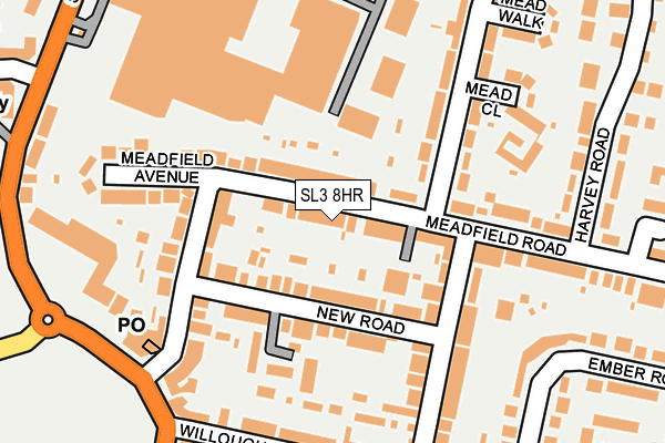 SL3 8HR map - OS OpenMap – Local (Ordnance Survey)
