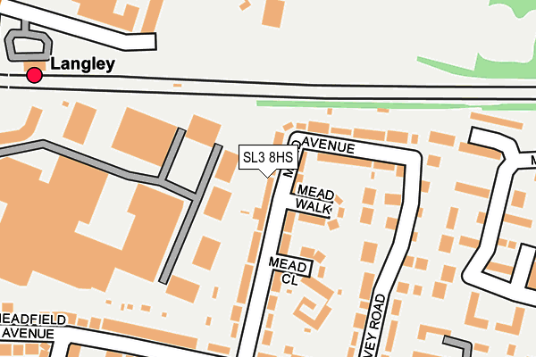SL3 8HS map - OS OpenMap – Local (Ordnance Survey)