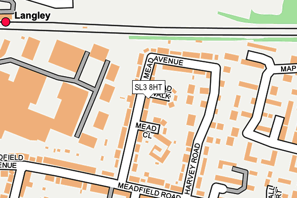 SL3 8HT map - OS OpenMap – Local (Ordnance Survey)