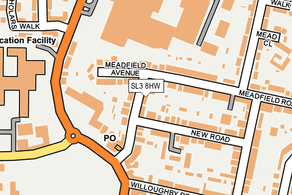 SL3 8HW map - OS OpenMap – Local (Ordnance Survey)