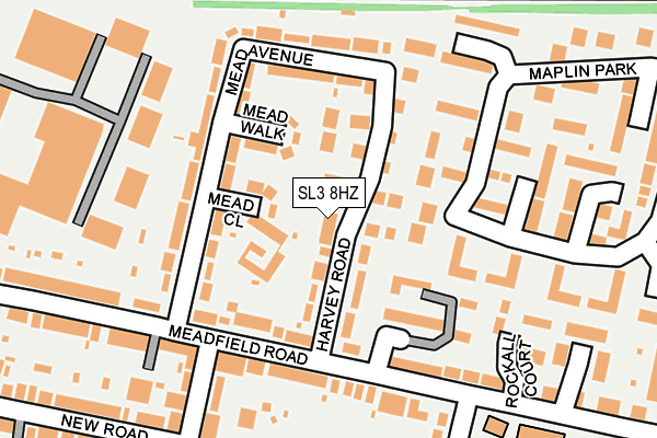 SL3 8HZ map - OS OpenMap – Local (Ordnance Survey)