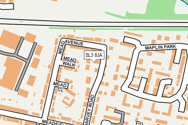 SL3 8JA map - OS OpenMap – Local (Ordnance Survey)