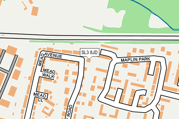 SL3 8JD map - OS OpenMap – Local (Ordnance Survey)