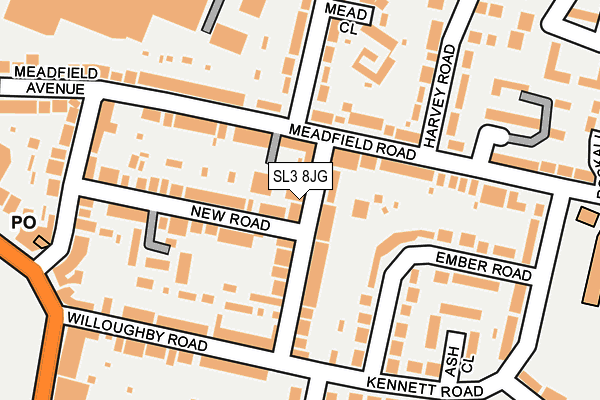 SL3 8JG map - OS OpenMap – Local (Ordnance Survey)