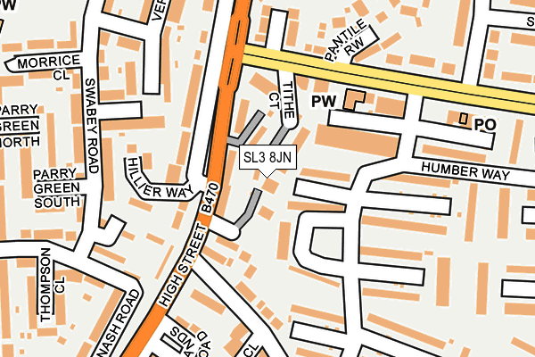SL3 8JN map - OS OpenMap – Local (Ordnance Survey)