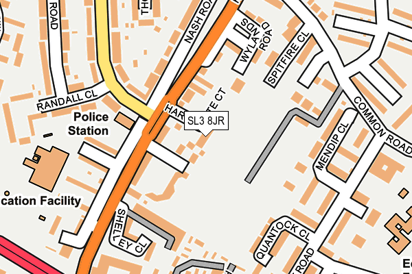 SL3 8JR map - OS OpenMap – Local (Ordnance Survey)