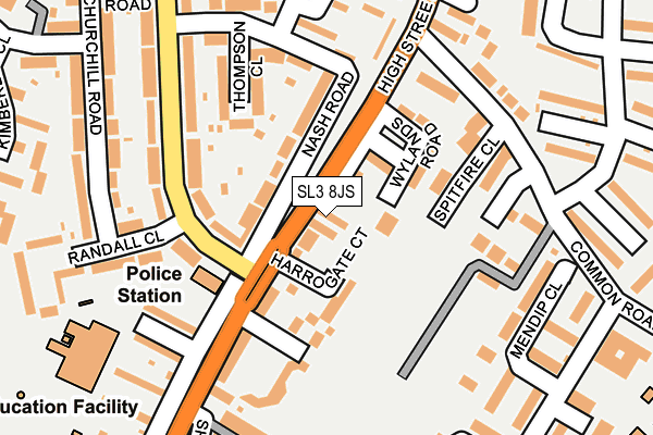 SL3 8JS map - OS OpenMap – Local (Ordnance Survey)