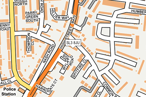 SL3 8JU map - OS OpenMap – Local (Ordnance Survey)
