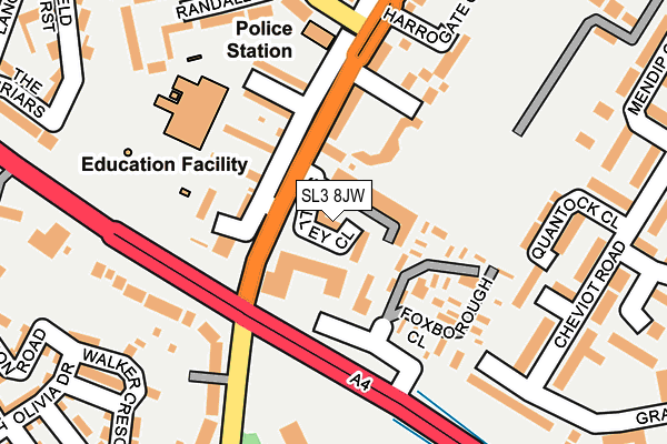 SL3 8JW map - OS OpenMap – Local (Ordnance Survey)