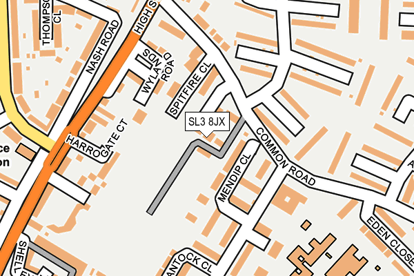SL3 8JX map - OS OpenMap – Local (Ordnance Survey)