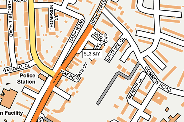 SL3 8JY map - OS OpenMap – Local (Ordnance Survey)